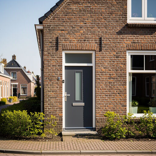 Witte kunststof voordeur met paneelwerk en SKG-slot