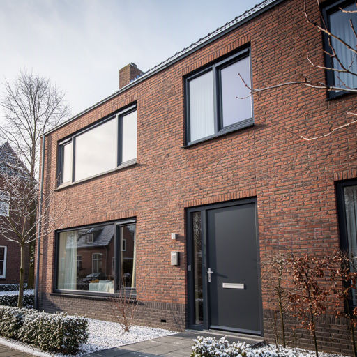 Moderne kunststof kozijnen aan een woonhuis in Voorschoten