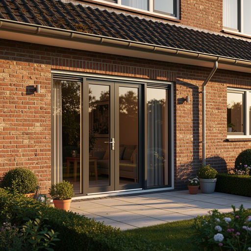 Monteur plaatst een kunststof schuifpui bij een woning in Voorschoten