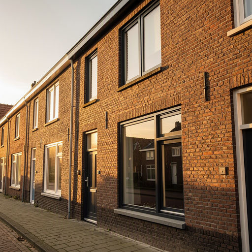 Wit kunststof draaikiepraam met HR++ glas in een rijtjeswoning