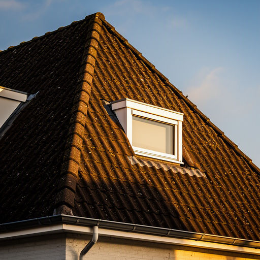 Wit kantelbaar kunststof dakraam met HR++ glas in een zolderkamer in Voorschoten