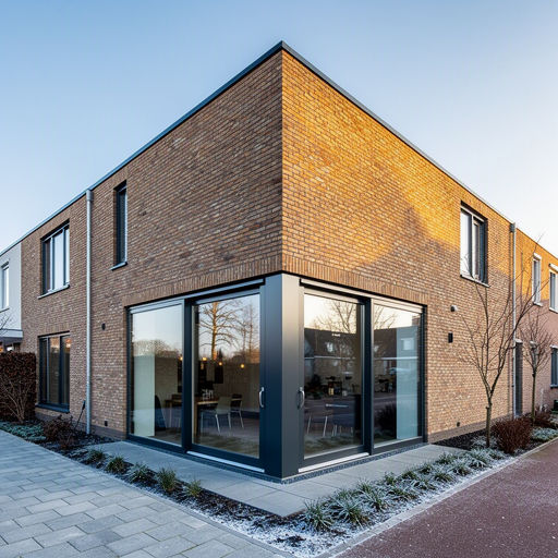 Witte kunststof hefschuifpui met HR++ glas in een rijtjeswoning
