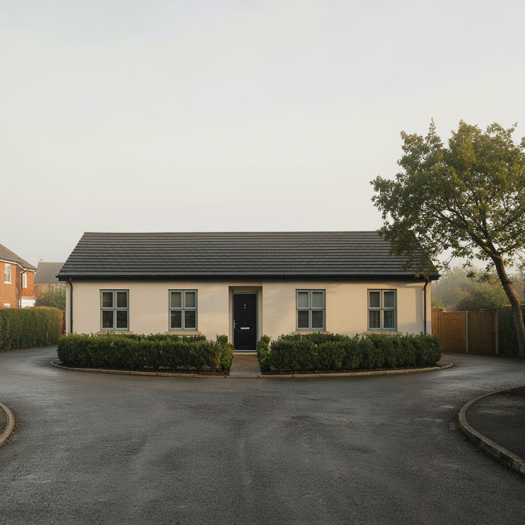 Moderne hoekwoning in Rijnsburg met donkergrijze kunststof kozijnen en een strakke tuinafscheiding