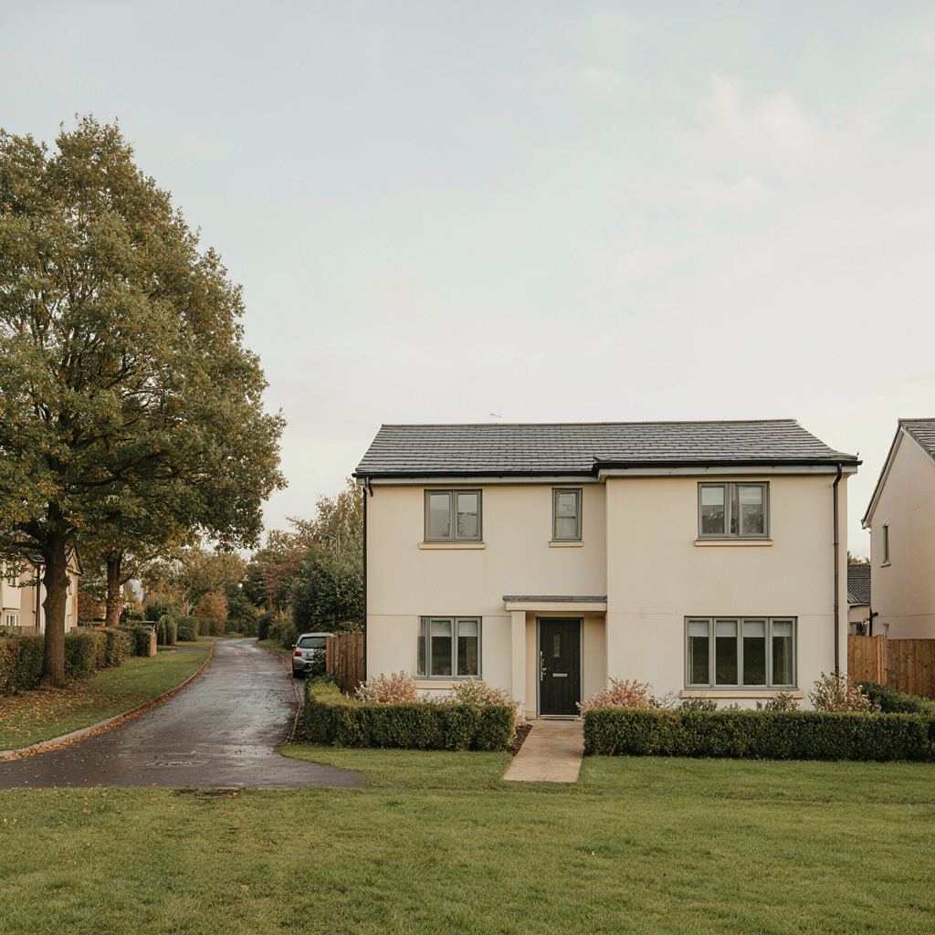 Gerenoveerde bungalow met grijsgroene kunststof kozijnen in een rustige straat in Voorschoten